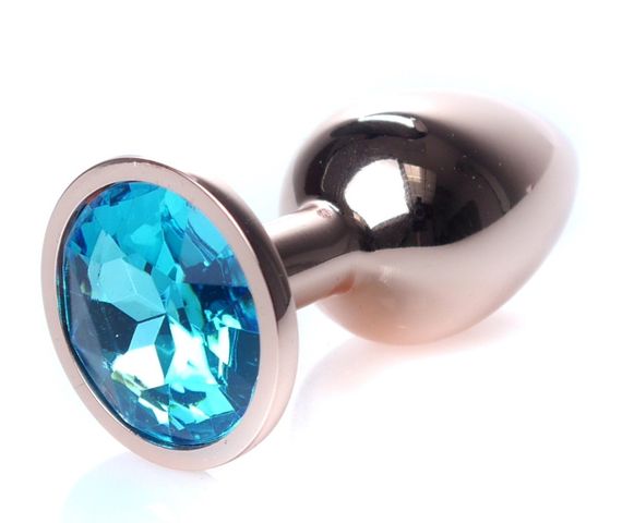 Анальний затор Boss Series - Jewellery Red Gold PLUG Light Blue S, BS6400113 Sex Aura | Зображення 2