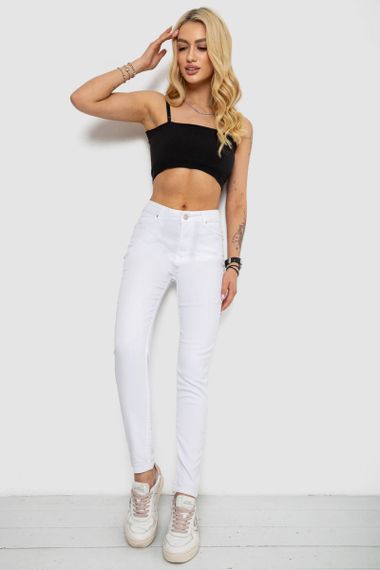 Джинсы женские Slim Fit, цвет белый, 182R1525 | Зображення 1