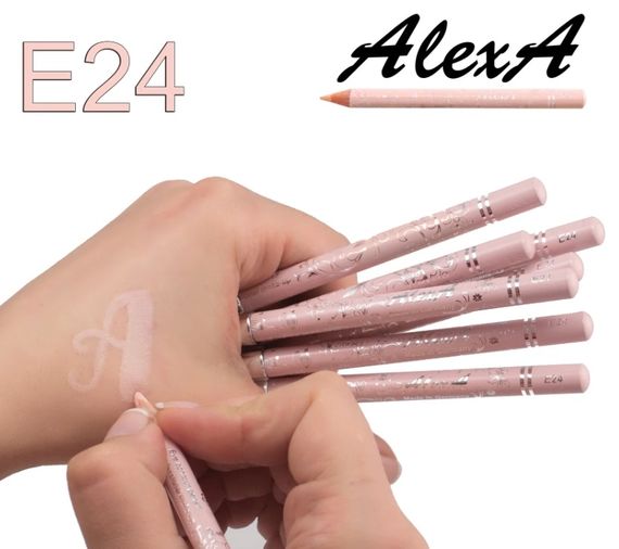 Олівець для очей WoBs Alexa eye contour pencil - E24 біло-рожевий (матовий) | Зображення 3