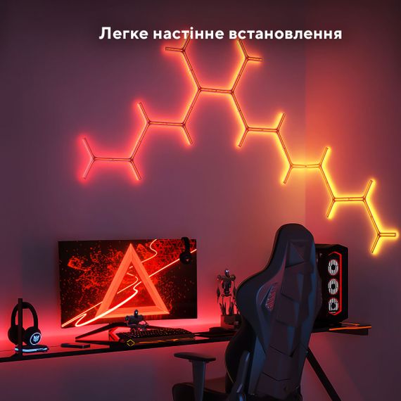 Набір настінних світильників Govee  H6065 Y Shape Light Panel 10шт RGB Білий (H6065301) | Зображення 5
