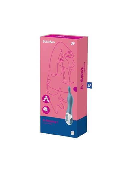 Вібратор для точки А Satisfyer A-Mazing 1 Blue – стимуляція точки A, вигнутий корпус, 12 режимів вібрації | Зображення 5