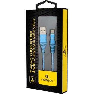 Дата кабель USB 2.0 AM to Lightning 2.0m Cablexpert (CC-USB2B-AMLM-2M-VW) (CC-USB2B-AMLM-2M-VW) | Зображення 1