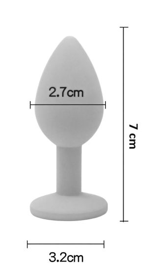 Силіконова анальна пробка із кристалом SKN KSIL-24S ( розмір S ) sexstyle | Зображення 2