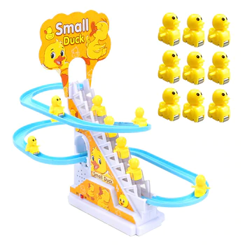 Игровой центр горка-трек с подъемником Small-Duck интерактивная игрушка скользящие утки с музыкой | Зображення 5