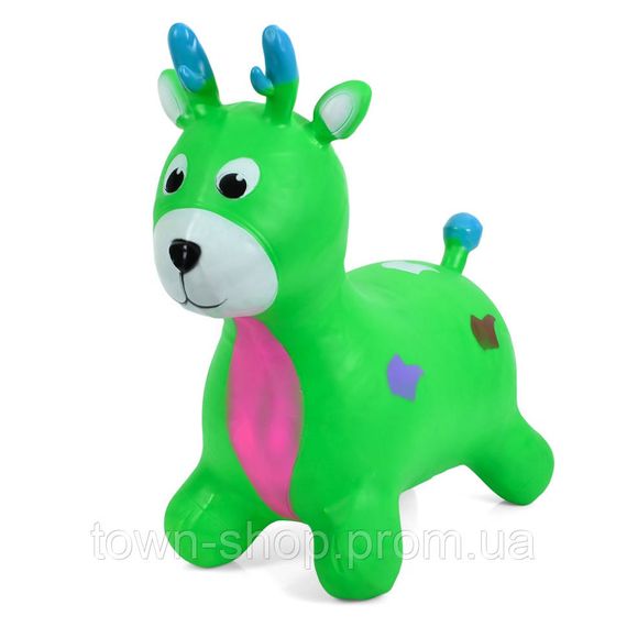 Детская игрушка-прыгун "Олененок" MS 3259(Green) резина, до 20 кг
