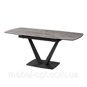 Стіл Elvi Light Grey, сіра кераміка імітація каменю 1200 (+500) х800х760 мм