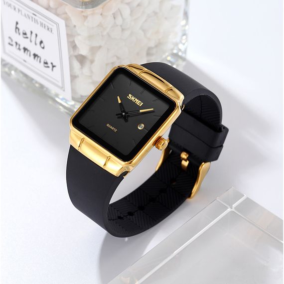 Класичний жіночий годинник Skmei 2173GDBK Gold-Black | Зображення 3