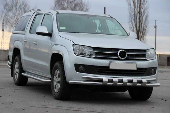 Передній захист F3-08.7 (нерж) для Volkswagen Amarok 2010-2022 рр | Зображення 2