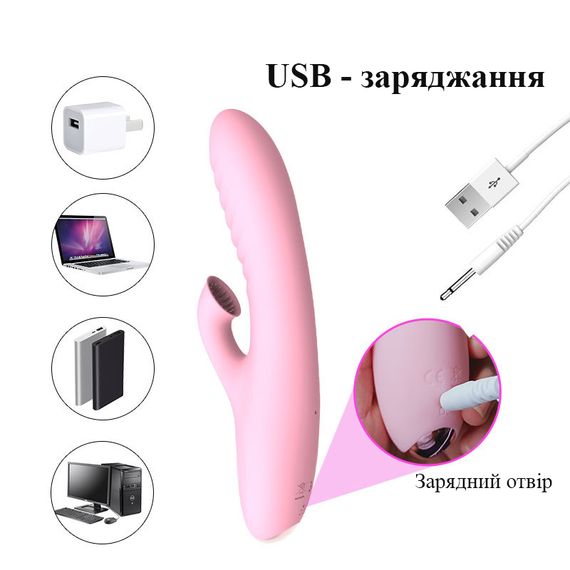 Вібратор із вакуумною стимуляцією клітора (червоний, USB) | Зображення 8