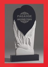 Одинарный эксклюзивный фрезерный памятник из гранита