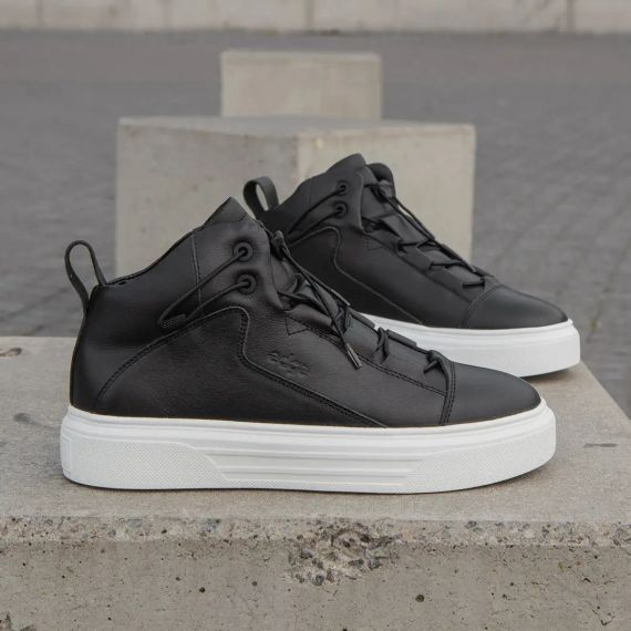 Черные кожаные ботинки для мужчин 44 размер | Зображення 1