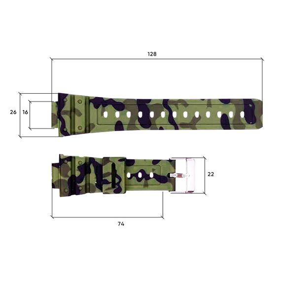 Ремінець для годинника Skmei 1628CMGN Camo Green | Зображення 2