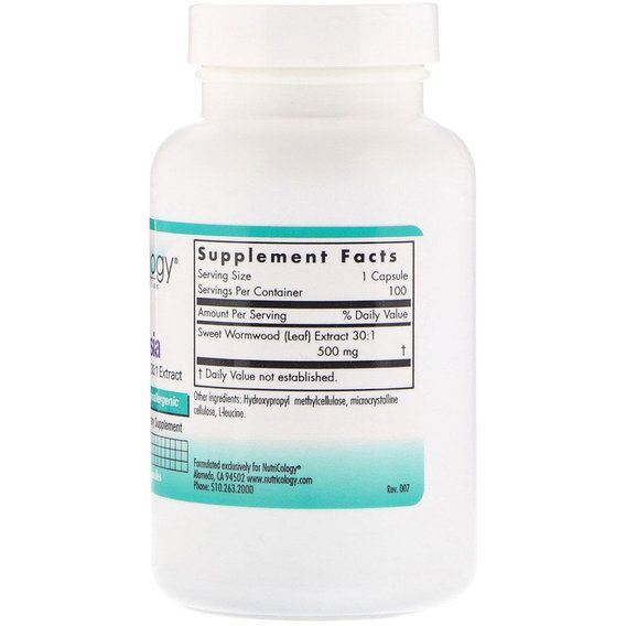 Полин Nutricology Artemisia 100 Caps ARG-51160 | Зображення 1