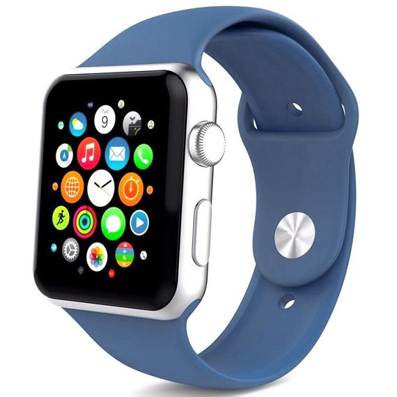 Силіконовий ремінець для Apple watch 42mm/44mm/45mm/49mm Темно-синій / Midnight blue