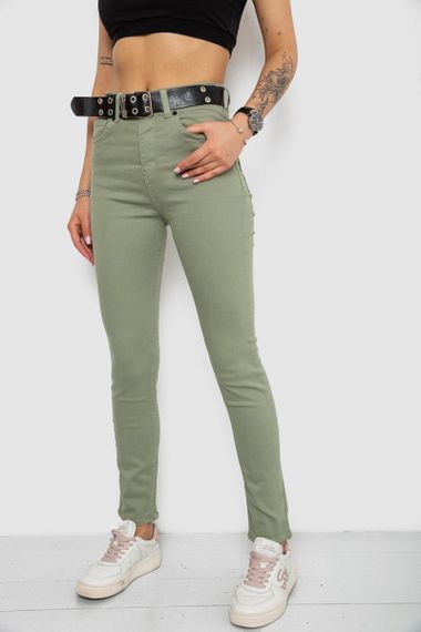Джинси жіночі Skinny Американки, колір оливковий, 182R00252 | Зображення 2