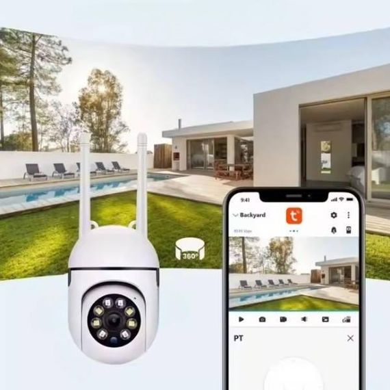 Камера відеоспостереження поворотна бездротова WiFI microSD XY 3120 SX Біла