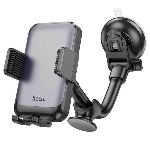 Автотримач Hoco H27 Rock push-type (center console) Black / Gray | Зображення 1