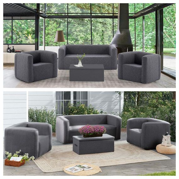 Надувне крісло Сіре SW-00002292 | Зображення 8