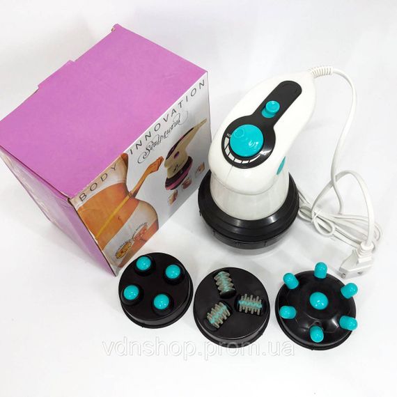 Ударный массажер для тела с насадками MA-118-2, Ручной масажер для спины, Ручной массажер с насадками JW-89 | Зображення 3