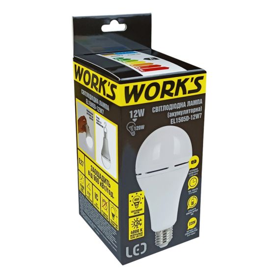 Лампа акумуляторна LED EL1505D-12W7 WORK'S | Зображення 4