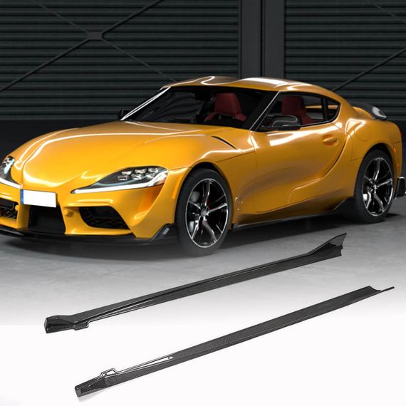 Боковые пороги (Карбон) для Toyota Supra 2019- гг