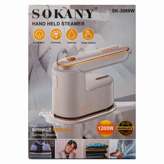 Відпарювач Sokany Ручний 1200 Вт білий SK-3069W | Зображення 9