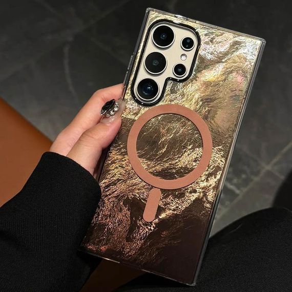 Чохол TPU Shiny Mountain Magnetic Fit для Samsung Galaxy S24 Ultra Chocolate | Зображення 4