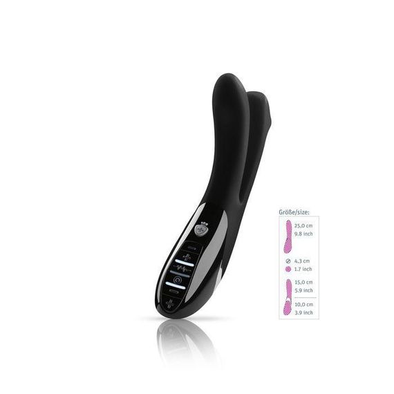 Вибратор двойной с электростимуляцией Mystim Tingling Aparte eStim Black, миостимулятор | Зображення 1