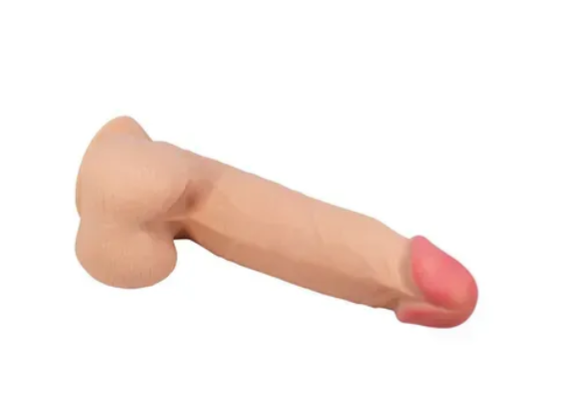 Фаллоимитатор на присоске, с хребтом и эффектом скользящей кожи LyBaile - Sliding Skin 8,5'' Flesh sexstyle | Зображення 4