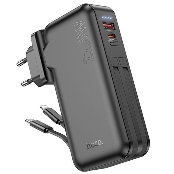 Портативний ЗП Power Bank Hoco J126 Travel 22.5W+PD20W 10000 mAh Black | Зображення 1