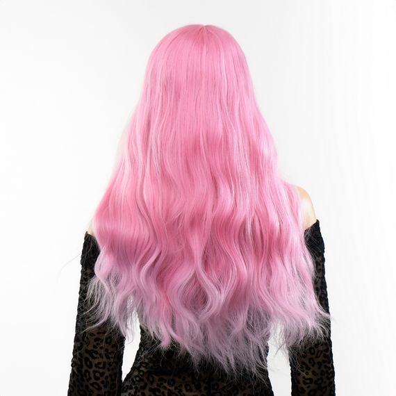 Перука довга хвиляста з чубчиком Fetish Hair рожевий, 60 см | Зображення 2