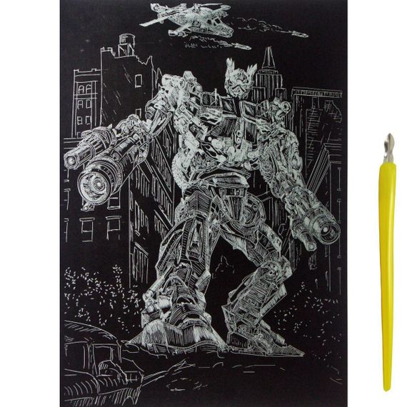Гравюра Економ А4 ГР-А4-01 Danko Toys, у пакеті (4820150912208) Трансформер. Золото Вид 32