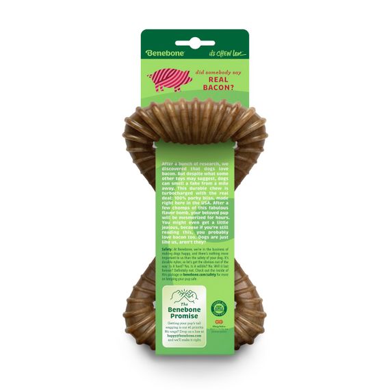 Іграшка для собак зі смаком бекону Benebone Dental Chew Bacon, 21 см | Зображення 2