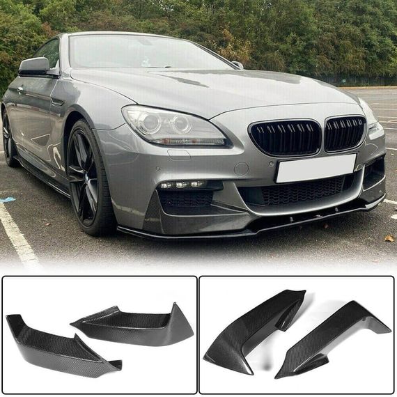 Накладки на передній бампер Flap V2 (для M-Sport, Карбон) для BMW 6 F12/F13/F06 2011-2018 рр