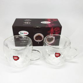 Набір кружок з подвійною стінкою Con Brio СВ-8930-2, 2шт, 300мл, Набір чашок з подвійним склом NO-43