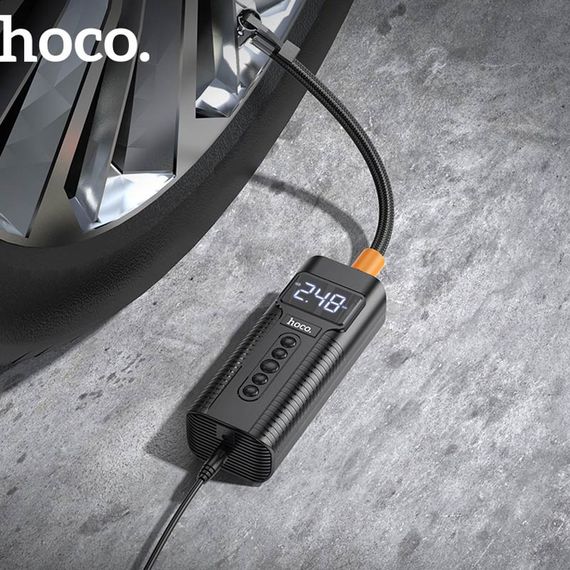 Автомобильный насос Hoco PH55 Roys smart car air pump Black | Зображення 7