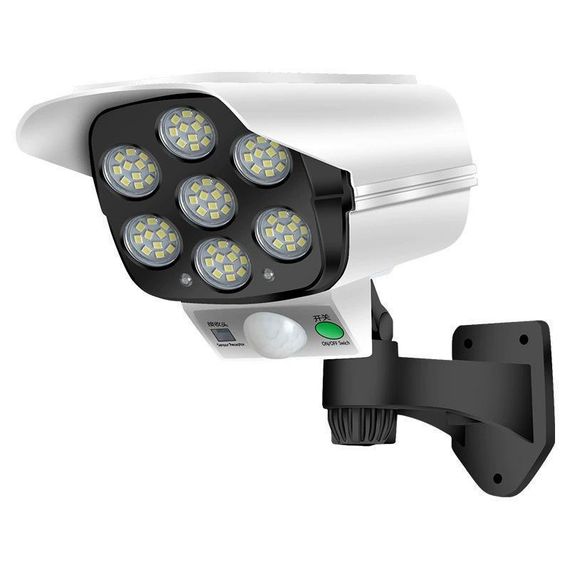 Уличный фонарь настенный 77 COB LED с датчиком движения и солнечной панелью автономная лампа для сада огорода HP-L-4