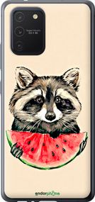 Чохол на Samsung Galaxy S10 Lite 2020 Єнотик з кавуном "4605u-1851-2448"