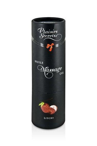 Массажное масло Plaisirs Secrets Litchi (59 мл) с афродизиаками, съедобное, подарочная упаковка | Зображення 2