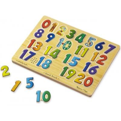 Розвиваюча іграшка Melissa&amp;Doug Звуковий пазл Цифри (MD339) | Зображення 1