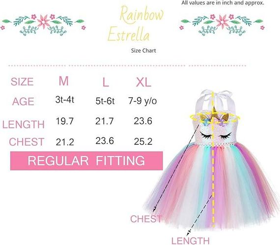 Платье единорога для девочки 7–8 лет праздничное с радужной объемной юбкой, обручем, наряд на день рождения | Зображення 6