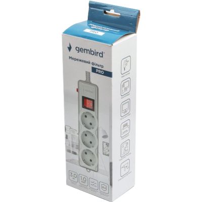 Сетевой фильтр питания Gembird SPG3-G-10G-PRO | Зображення 3