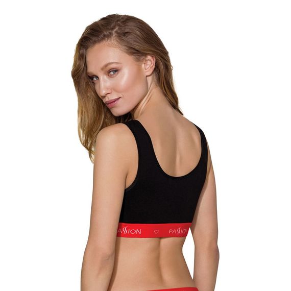 Спортивний топ на широких бретелях Passion PS003 TOP L, black | Зображення 1