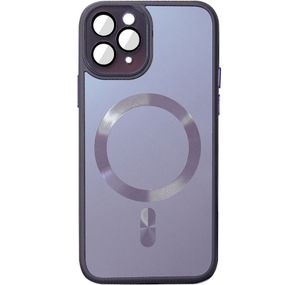 Чохол TPU+Glass Sapphire Midnight with MagSafe для Apple iPhone 11 Pro Max (6.5") Фіолетовий / Deep Purple, Загартоване скло
