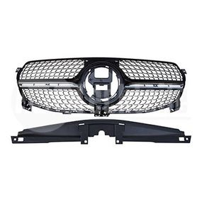 Решетка радиатора Mercedes Benz W167 19- (хром/чёрн.( c отв. камеры)) Diamond, AutoTechteile, 130 8856, 130