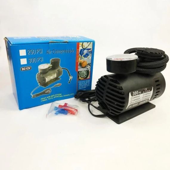 Портативний повітряний насос 12в Air Compressor, Чорний компресор для автомобільних шин   знижка | Зображення 6