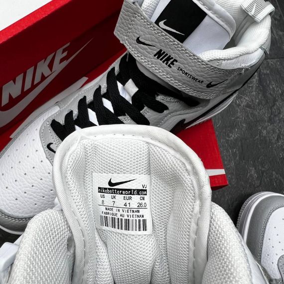 Мужские кроссовки Air Force Mid Utility White Grey 44 - 28 см | Зображення 8