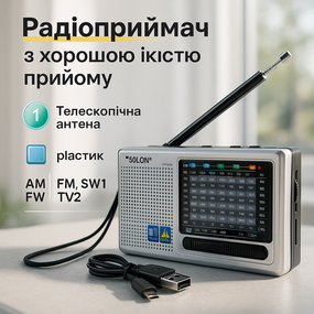 Радиоприемник с входом для флешки MP3 USB Golon RX-6622, Радиоприемник широкого диапазона RB-92
