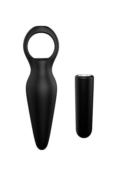 Анальна пробка з вібрацією Dream Toys CHEEKY LOVE TAPERED PLUG BLACK | Зображення 2