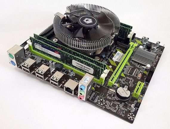 Комплект: Материнская плата Envinda X79G v1.51 + Intel Xeon E5-2650 v2 (8 (16) ядер по 2.6 - 3.4 GHz) / 64 GB DDR3 + Кулер ID-Cooling DK-01 б/у | Зображення 2